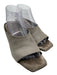 Brunello Cucinelli Shoe Size 39 Grey Leather Block Heel Open Toe Sandals Grey / 39