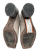 Brunello Cucinelli Shoe Size 39 Grey Leather Block Heel Open Toe Sandals Grey / 39
