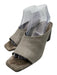 Brunello Cucinelli Shoe Size 39 Grey Leather Block Heel Open Toe Sandals Grey / 39