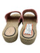 Gucci Shoe Size 39 Pink & Tan Canvas Espadrille Platform Rubber Outsole Sandals Pink & Tan / 39