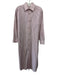 Mamene Size 0 Pink & Brown Cotton Striped Button Up Long Sleeve Shirt Dress Pink & Brown / 0