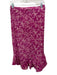 Natalie Martin Size S Pink & Beige Silk Abstract Print Ruffle Wrap Skirt Pink & Beige / S