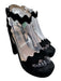 Prada Shoe Size 38.5 Black Suede Ankle Strap Round Toe Wavy Design Sandals Black / 38.5