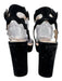 Prada Shoe Size 38.5 Black Suede Ankle Strap Round Toe Wavy Design Sandals Black / 38.5