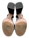 Prada Shoe Size 38.5 Black Suede Ankle Strap Round Toe Wavy Design Sandals Black / 38.5