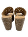 Pedro Garcia Shoe Size 39.5 Brown Suede Cut Outs Round Toe Raffia Sandals Brown / 39.5