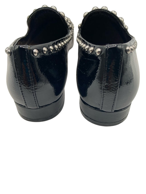 Halogen Shoe Size Est 5 Black & Silver Leather Upper Metallic Accent Loafers Black & Silver / Est 5
