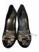 Gucci Shoe Size 38 Black Suede round toe Wedge Horse Bit Shoes Black / 38