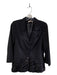 Elizabeth & James Size 10 Black Polyester V Neck 2 button Feather Accents Blazer Black / 10