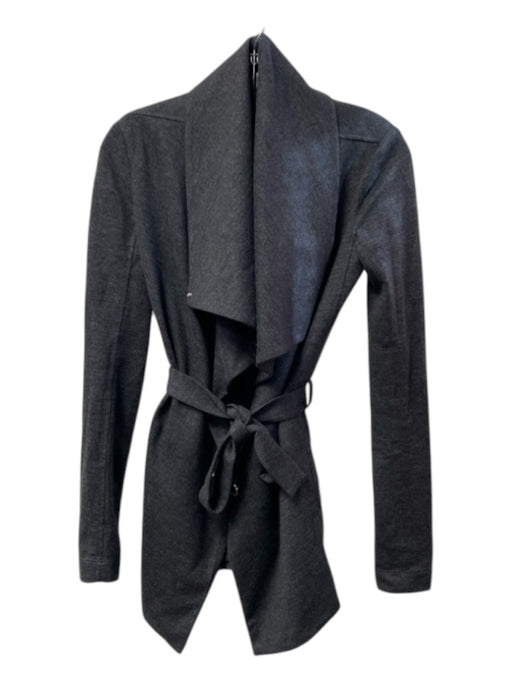 Helmut Lang Size P Gray Wool Wrap Belted short Jacket Gray / P