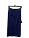 Tibi Size 4 Navy Rayon Blend Back slit Pull On Ruffle Detail Back Zip Skirt Navy / 4