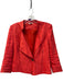 Helmut Lang Size 2 Red Linen Blend Double Button 3/4 Sleeve Shoulder Pads Jacket Red / 2