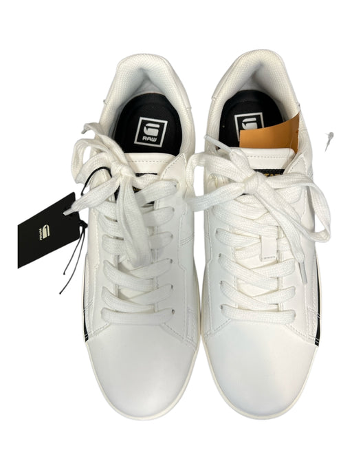 G Star Raw Shoe Size 8 White Synthetic Almond Toe lace up Side Stripes Shoes White / 8