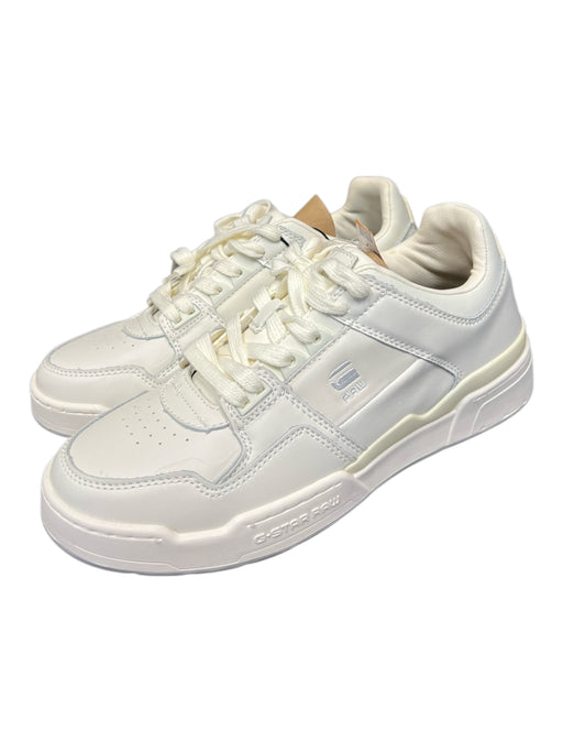 G Star Raw Shoe Size 8 Cream Manmade Material Almond Toe lace up Low Top Shoes Cream / 8
