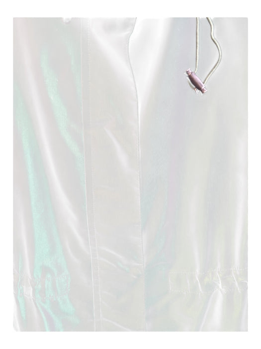 Akris Punto Size 4 Green Polyester Viscose Lining Water Repellent Sheen Jacket Green / 4