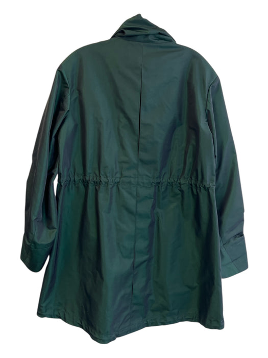 Akris Punto Size 4 Green Polyester Viscose Lining Water Repellent Sheen Jacket Green / 4