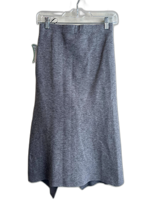 C/Meo Collective Size M Gray Viscose Blend Heathered Ruffle Front Slit Skirt Gray / M