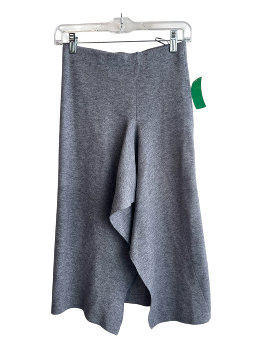 C/Meo Collective Size M Gray Viscose Blend Heathered Ruffle Front Slit Skirt Gray / M