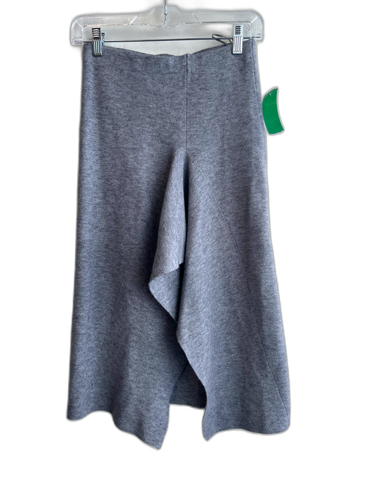 C/Meo Collective Size M Gray Viscose Blend Heathered Ruffle Front Slit Skirt Gray / M