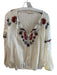 Tory Burch Size 0 Off white, orange & green Cotton Long Sleeve neck tie Top Off white, orange & green / 0