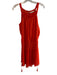 Ramy Brook Size S/P Orange Viscose Blend Gold Thread lined Side Ties Dress Orange / S/P