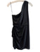 Alexander Wang Size 2 Black Triacetate Blend One Shoulder Texture Dress Black / 2