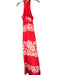 Tibi Size 4 Red & White Silk Abstract Floral High Neck Criss Cross Front Dress Red & White / 4