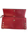 Valentino Garavani Red Leather Pyramid studs Solid Removable Strap Wallets Red