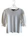 Veronica Beard Size S White 100% Prima Cotton Scoop Neck Puff 1/2 Sleeve Top White / S