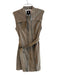 G Star Raw Size S Olive Green Viscose stand collar Cap Sleeve Zip Front Dress Olive Green / S
