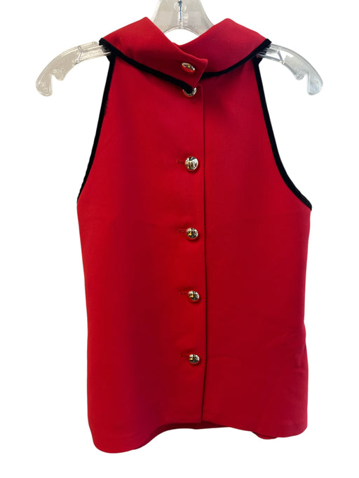 Sail To Sable Size Small Red Polyester Halter Sleeveless Back button Top Red / Small