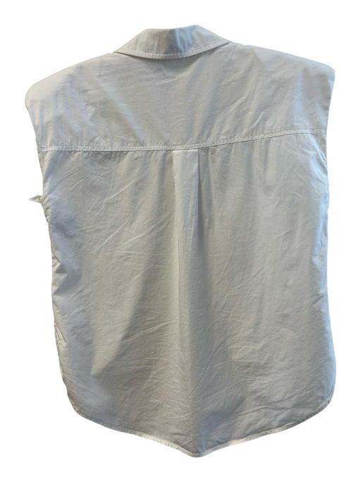 Veronica Beard Jeans Size S White Cotton Collar Button Up Sleeveless Top White / S