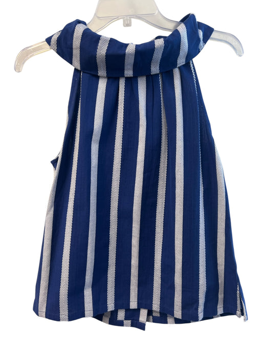 Sail To Sable Size S Blue No Fabric Tag Halter Back Button Sleeveless Stripe Top Blue / S