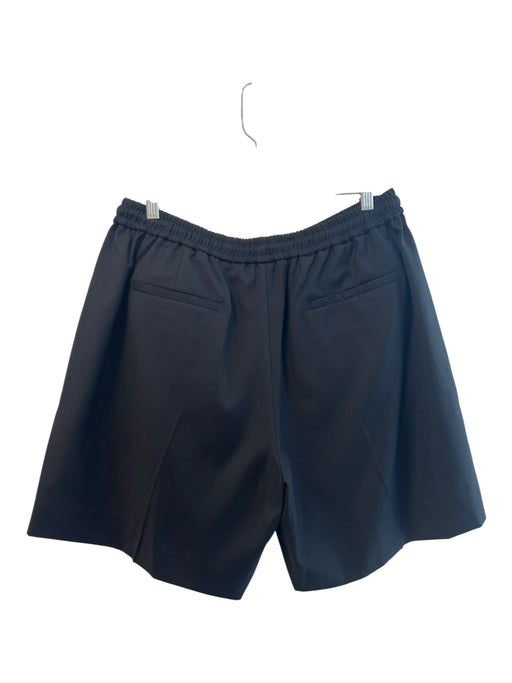 The Kooples Size 42 Black Wool Elastic Drawstring Pockets Knee Length Shorts Black / 42