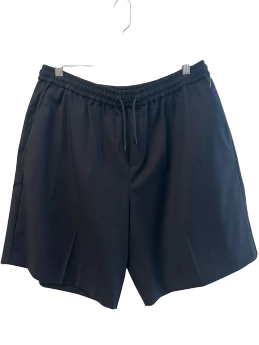 The Kooples Size 42 Black Wool Elastic Drawstring Pockets Knee Length Shorts Black / 42