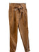 A.L.C. Size 4 Brown Cotton Tie Waist Zip Fly High Rise Skinny Ankle Pants Brown / 4
