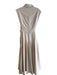 En Saison Size XS Beige Lyocell blend Collar Half Button Sleeveless Dress Beige / XS