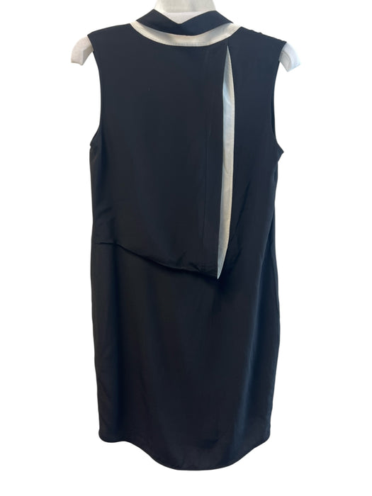 Alexander Wang Size 4 Black Acetate & Silk V Neck Sleeveless Button Down Dress Black / 4