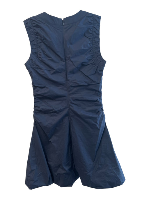 Tuckernuck Size 0 Navy Cotton Round Neck Sleeveless Back Zip Bubble Skirt Dress Navy / 0