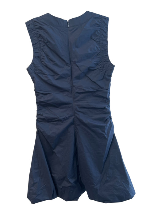 Tuckernuck Size 0 Navy Cotton Round Neck Sleeveless Back Zip Bubble Skirt Dress Navy / 0