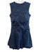 Tuckernuck Size 0 Navy Cotton Round Neck Sleeveless Back Zip Bubble Skirt Dress Navy / 0