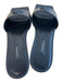 Versace Shoe Size 37.5 Black Leather Open Square Toe 3D logo Sandal Shoes Black / 37.5