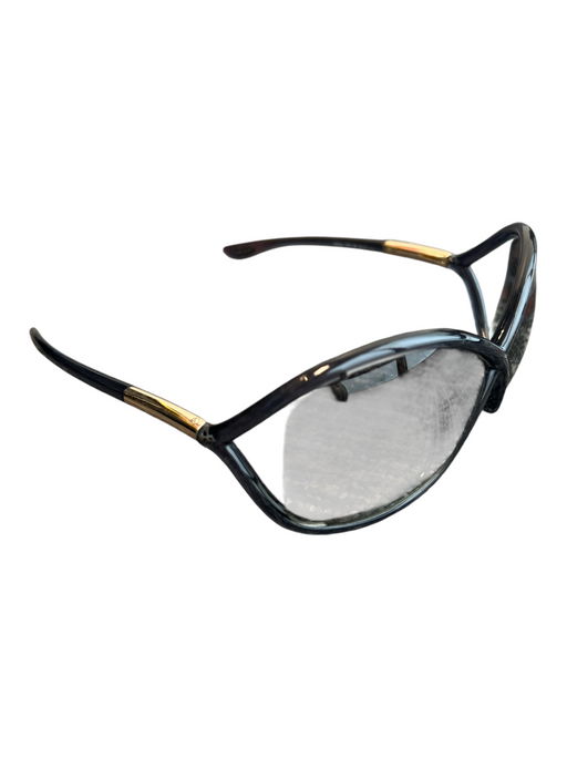Tom Ford Grey Acetate Abstract Gradient Lens Side Cut Outs Sunglasses Grey