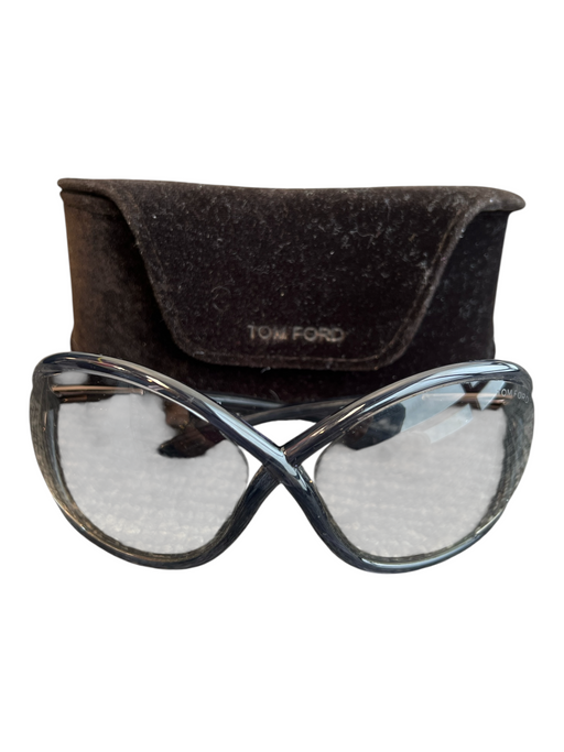 Tom Ford Grey Acetate Abstract Gradient Lens Side Cut Outs Sunglasses Grey