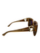 Gucci Brown & Gold Acetate Sqaure Gold Hardware Mirrored Lenses Sunglasses Brown & Gold