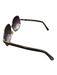 Chloe Grey & Silver Metal Gradient Lens Logo Sunglasses Grey & Silver