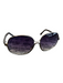 Chloe Grey & Silver Metal Gradient Lens Logo Sunglasses Grey & Silver