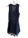 Derek Lam 10 Crosby Size 2 Dark denim Cotton V Neck Contrast Stitch Dress Dark denim / 2
