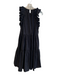 Ulla Johnson Size 4 Black Cotton Sleeveless Ruffles Keyhole Back Tiered Dress Black / 4