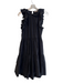 Ulla Johnson Size 4 Black Cotton Sleeveless Ruffles Keyhole Back Tiered Dress Black / 4